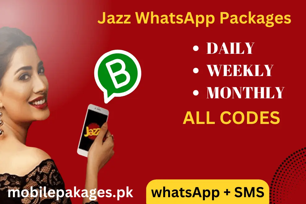 Jazz whatsapp packages, Daily, weekly, monthly