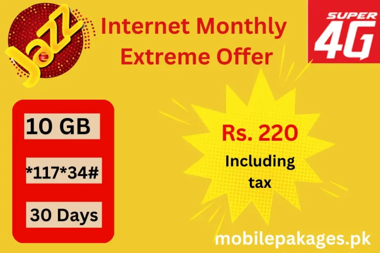 Jazz Internet Monthly Extreme Offer