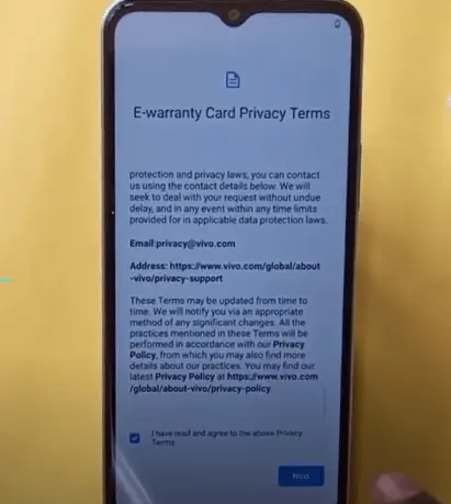 Vivo-Y21 privacy terms